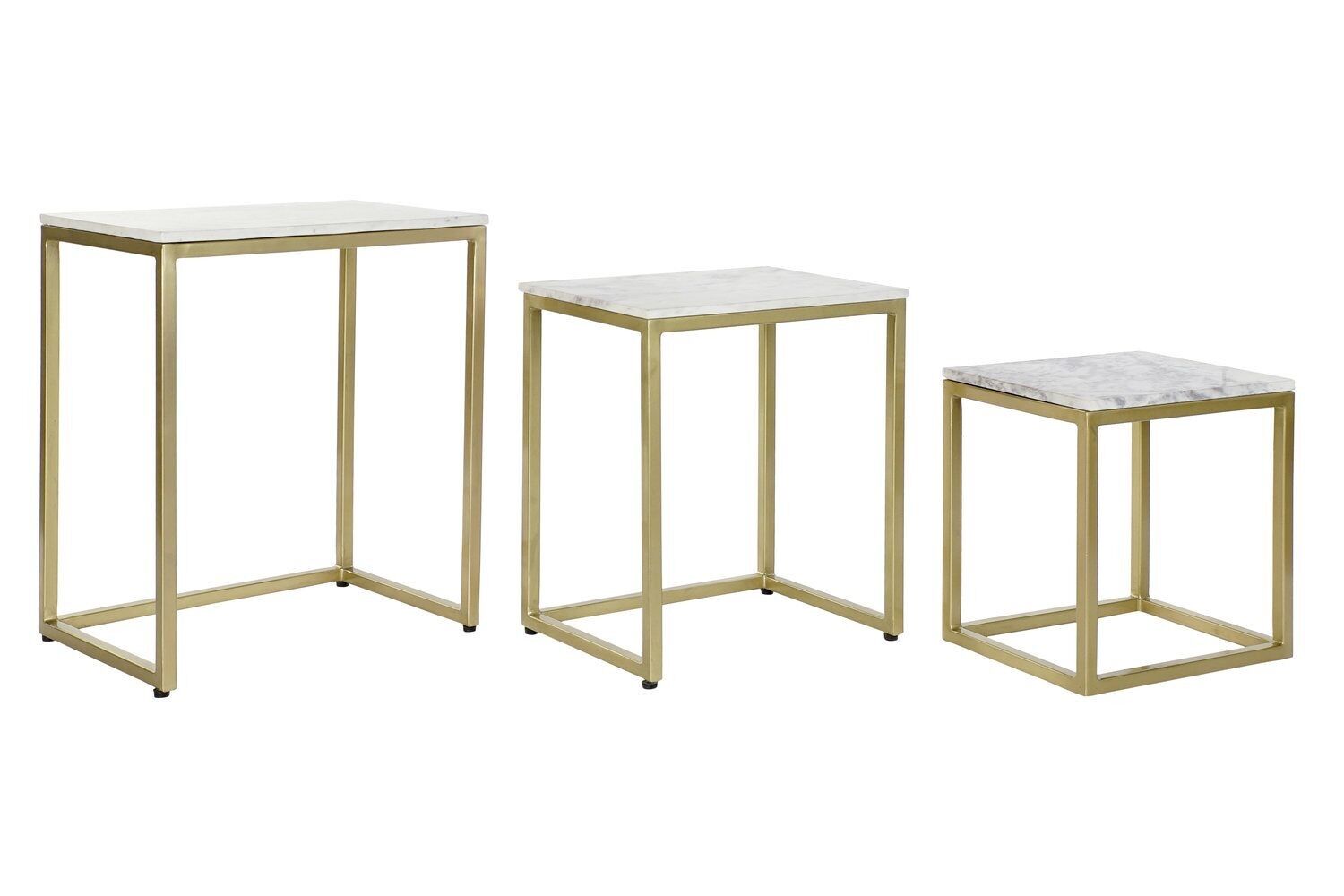 SET TAVOLINO 3 FERRO MARMO 50X35X60 MB207595