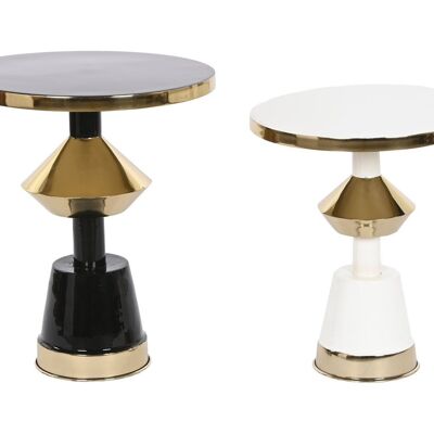 AUXILIARY TABLE SET 2 METAL 41X41X48 PATINATED MB208624