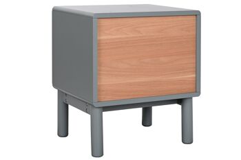 TABLE DE CHEVET MDF PU 48X40X55 GRIS MB209012 10