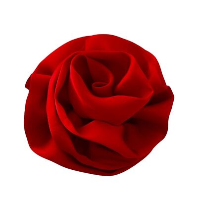 Red flower scrunchie