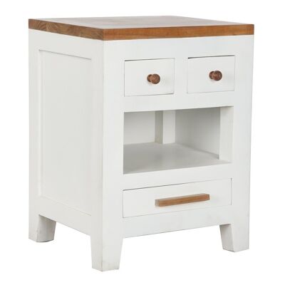 NIGHT TABLE MANGO ACACIA 45X40X60 WHITE MB207441