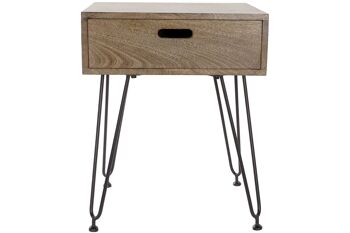 TABLE DE NUIT MANGO METAL 48,5X40,5X61 MARRON MB178186 5