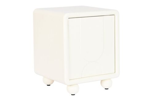 MESITA DE NOCHE MDF 45X40X55 1PUERTA 3D BLANCO MB208136