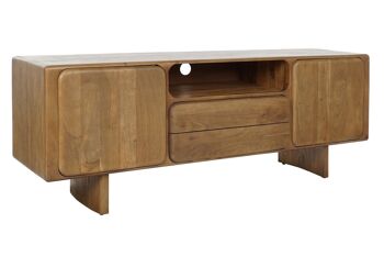 MEUBLE TV ACACIA 175X43,5X65 BRUN FONCÉ MB208065 1