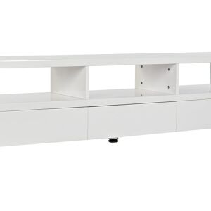 MEUBLE TV MDF VERRE 160X40X45 BLANC MB188063