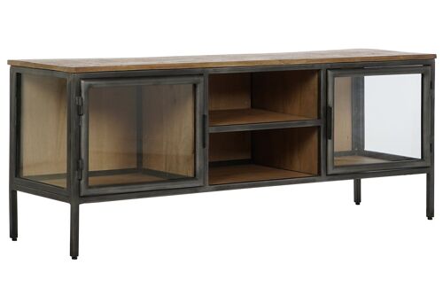 MUEBLE TV MADERA METAL 137X40X55 NATURAL MB208536