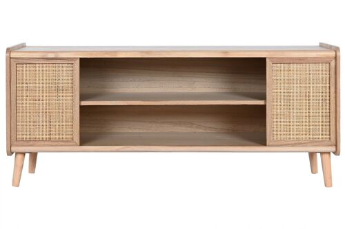 MUEBLE TV PAULOWNIA RATAN 120X35X54 13,00 NATURAL MB212238