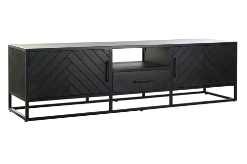 MUEBLE TV MANGO METAL 180X45X50 45,10 NEGRO MB194231