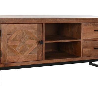 MUEBLE TV TECA METAL 125X40X55 MARRON MB194543