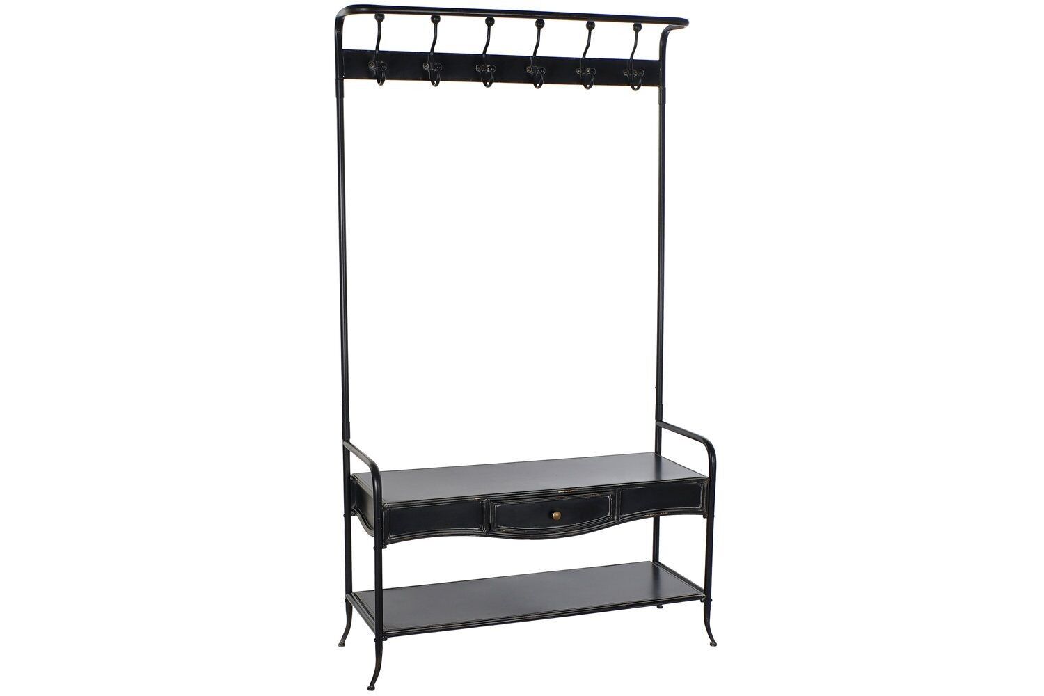 RICEVITORE IN METALLO 108X36X185 6COLG, APPENDIABITI NERO MB208413