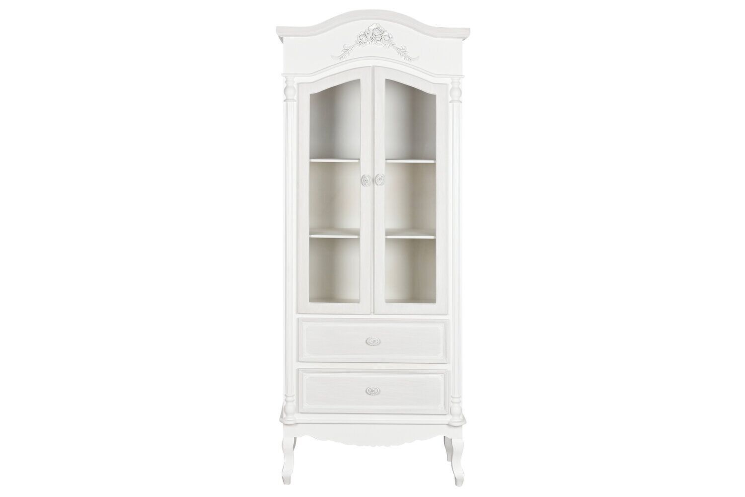 WOOD GLASS DISPLAY CABINET 76X39X193 24.00 WHITE MB212337