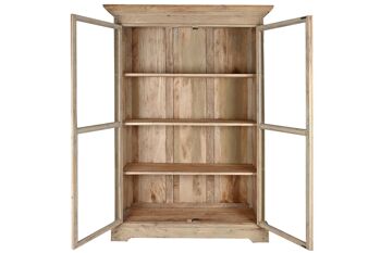 VITRINE EN BOIS RECYCLÉ 140X55X209 NATUREL MB213741 4