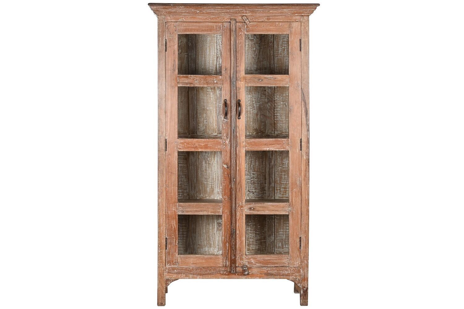 RECYCLED WOOD DISPLAY CABINET 105X45X185 DECAPE WHITE MB213755