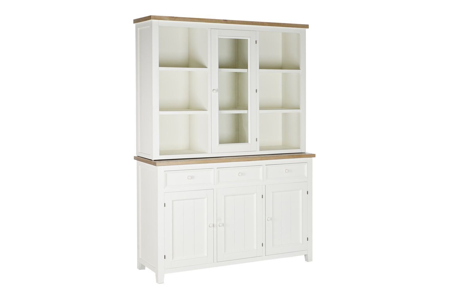 PAULOWNIA GLASS DISPLAY CABINET 141.5X44X199 3CAJ, MB208012