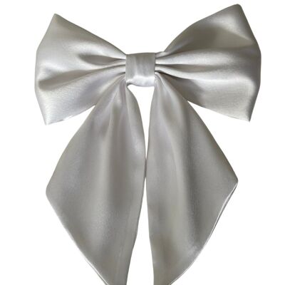 Hair bow clip - White