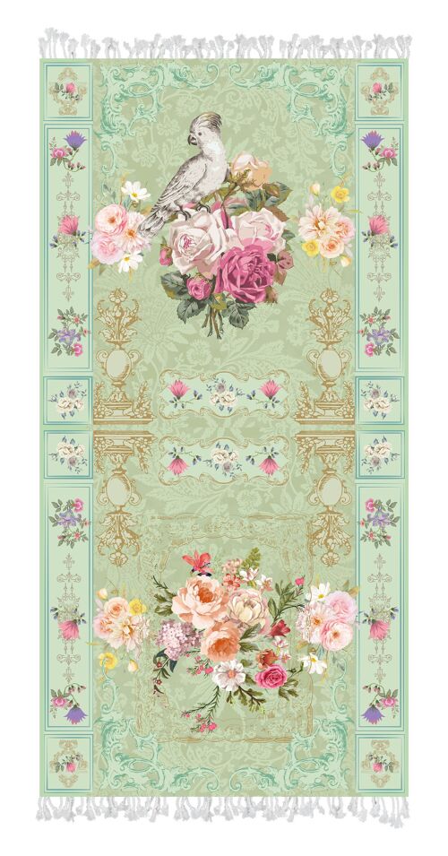 Beach Towel Vintage Flora