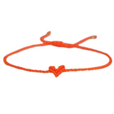 Bracelet coeur Love Ibiza orange fluo
