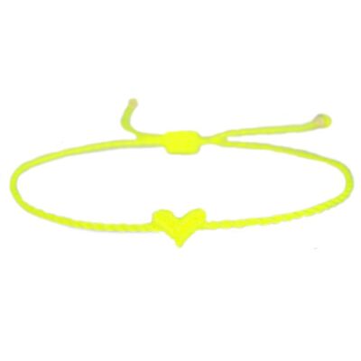 Bracciale cuore Love Ibiza giallo fluo