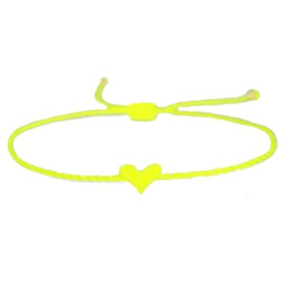 Love Ibiza heart bracelet neon yellow