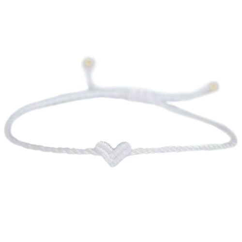 Love Ibiza heart armband white