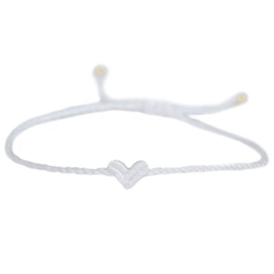 Pulsera Love Ibiza corazón blanco