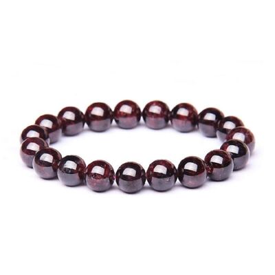 8mm Garnet beaded bracelet