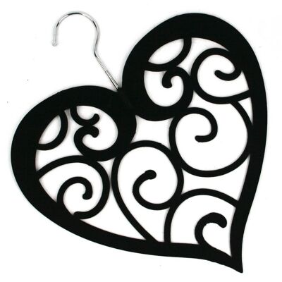 Appendiabiti per sciarpa - Cuore nero