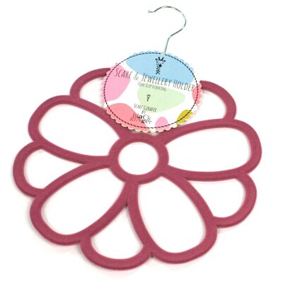 Scarf Hanger - Large Pink Flower