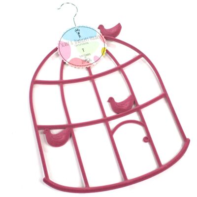 Scarf Hanger- PINK Bird Cage
