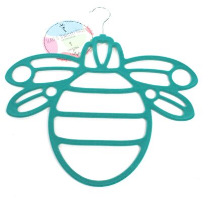 Scarf Hanger - Teal Bee