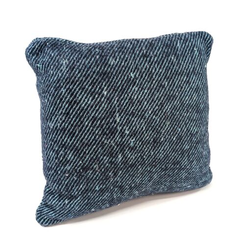 FAIR TRADE RECYCLED COTTON CUSHION COVER (40X40CM) - MIDNIGHT MINT