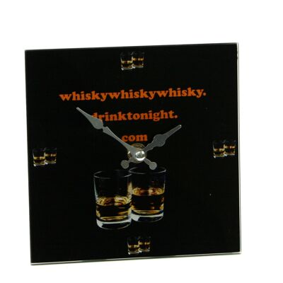 Glass Clock &#8211; Whisky