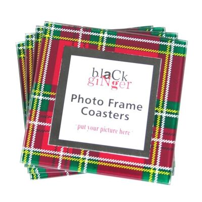 S-4 Photo frame Coasters â€“ Tartan