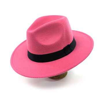 Chapeau Fedora Rose / Noir