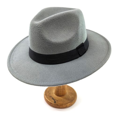 Grey / Black Fedora Hat