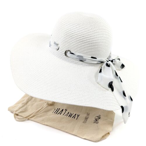Multi-Way Ribbon Foldable Hat (with Bag)