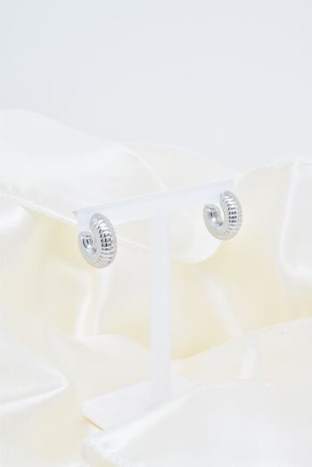 Boucles d'oreilles type créole en acier inoxydable - BO100231 5