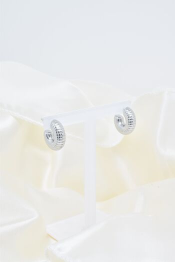 Boucles d'oreilles type créole en acier inoxydable - BO100231 11