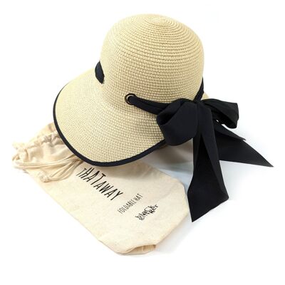 Sombrero plegable multidireccional con espalda abierta - Natural