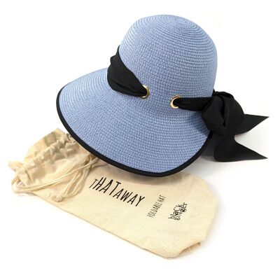 Sombrero plegable multidireccional con espalda abierta - Azul Denim