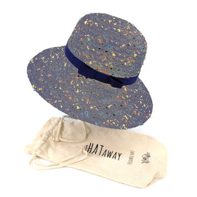 Confetti Cloche Foldable Hat - Dark Blue