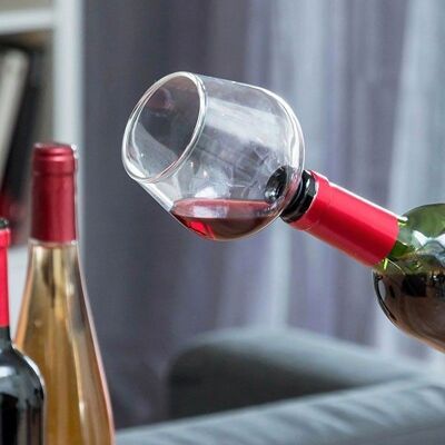 Tapón de botella en forma de copa de vino