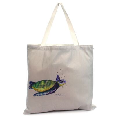 Schulter-Einkaufstasche - Schildkröte (British Artists Design)