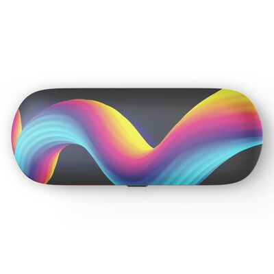 Neon Wave - Étui à lunettes rigide (design exclusif)