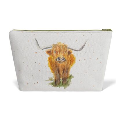 Borsa per il lavaggio/cosmetici delle mucche delle Highland (design di artisti britannici)