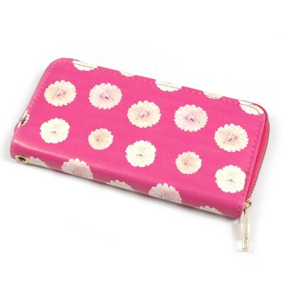 Pink Dahlia Zip Purse - Exclusive Design