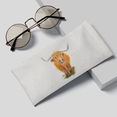 Estuche para gafas Highland Cow (diseño de artistas británicos)