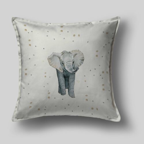 Ellie the Elephant Cushion Cover (40x40cm) - British Artists Design