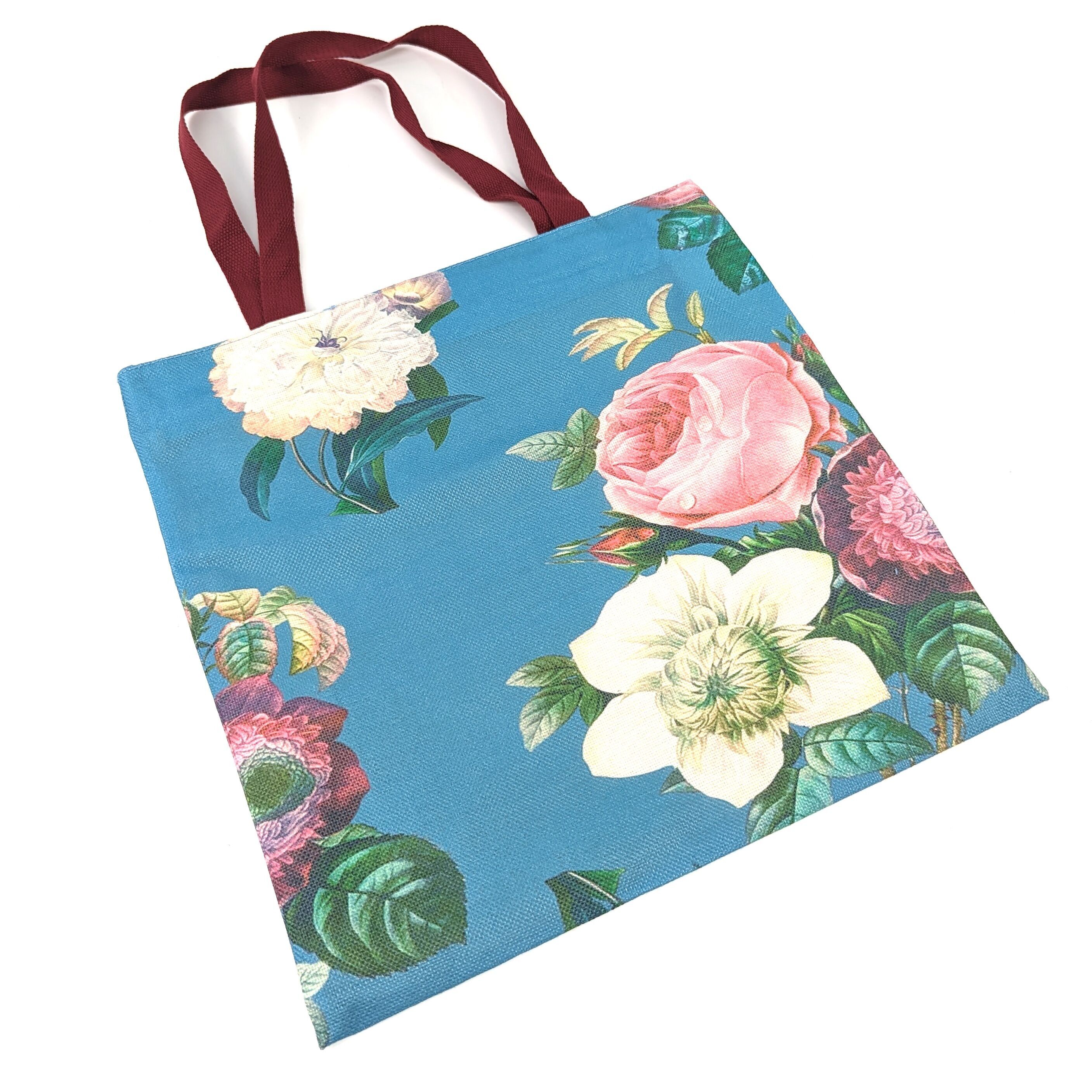 Borsa a tracolla vintage con rose - Verde antico (design esclusivo)