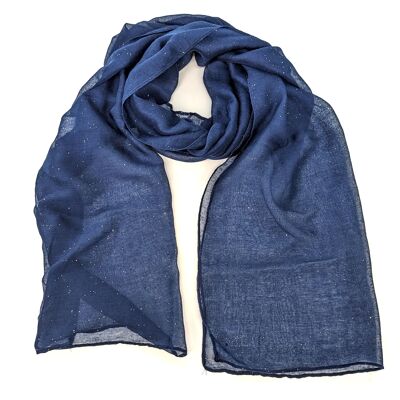 Viano - Sparkle Scarf - Navy Blue (50x180cm)